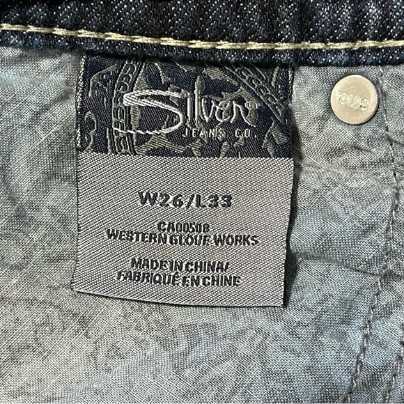 Silver Natsuki Women's Dark Wash Bootcut Denim Blue Jeans W26 L32.5 - Picture 6 of 11